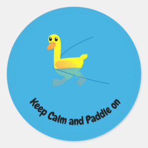Adesivo Mantenha a Calma e Continue Remando Patos Motivaci