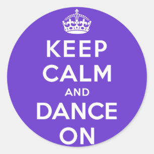 Adesivo Mantenha a calma e dance sobre
