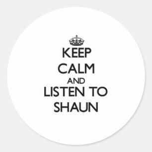Adesivo Mantenha a calma e escute Shaun