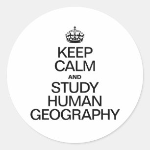 ADESIVO MANTENHA A CALMA E ESTUDE A GEOGRAFIA HUMANA