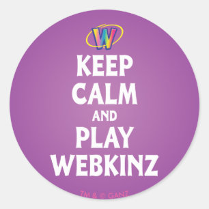 Adesivo Mantenha a calma e o jogo Webkinz
