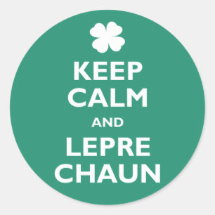 Adesivo Mantenha a calma e o Leprechaun