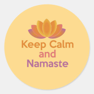 Adesivo Mantenha a calma e o Namaste - a ioga, relaxa, zen
