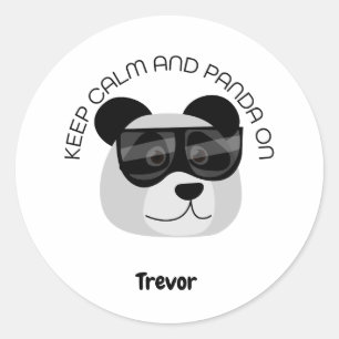 Adesivo Mantenha a Calma e o Panda Ligado