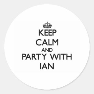 Adesivo Mantenha a calma e o partido com Ian