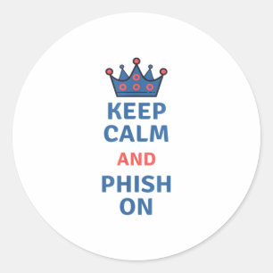 Adesivo Mantenha a calma e o Phish na saia