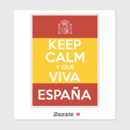Adesivo Mantenha a Calma e que viva a Espanha