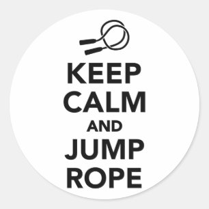 Adesivo Mantenha a calma e salte a corda