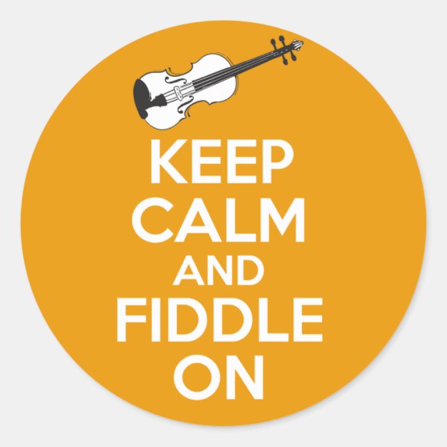 Adesivo Mantenha a calma e toque violino no violino na (Frente)