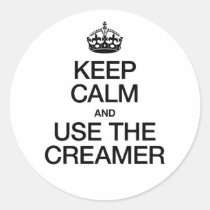 Adesivo Mantenha a calma e use o Creamer