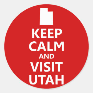 Adesivo Mantenha a Calma e Visite Utah