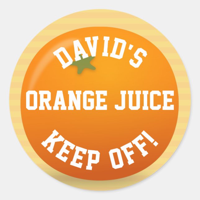 Adesivo Mantenha a minha laranja (Frente)