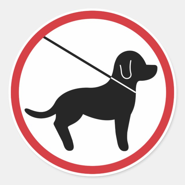 Adesivo Mantenha Animais na Coleira (Frente)