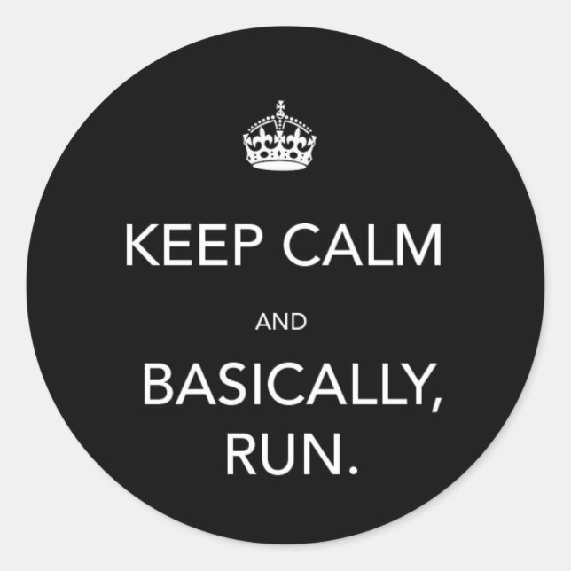 Adesivo Mantenha calma (Frente)