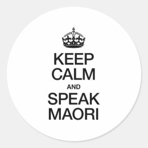ADESIVO MANTENHA CALMA E FALE MAORI