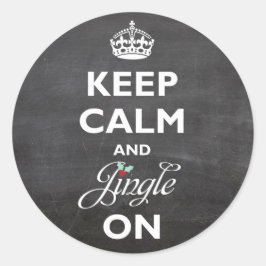 Adesivo Mantenha Calma E Jingle No Feriado Engraçado De Ch