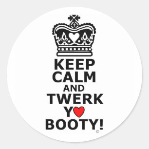 Adesivo Mantenha calma e Twerk