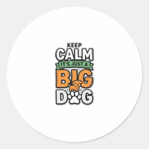 Adesivo Mantenha Calmo Grande Cachorro Design Vetorial Vin