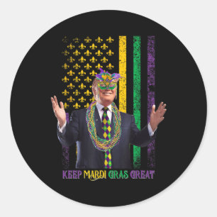 Adesivo Mantenha Mardi Gras Excelente Engraçado Trump Mard