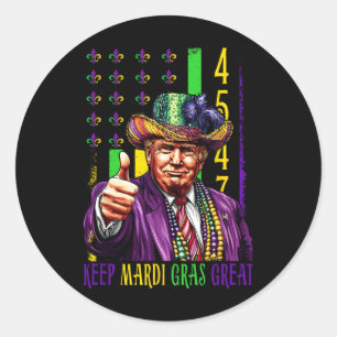 Adesivo Mantenha Mardi Gras Excelente Engraçado Trump Mard