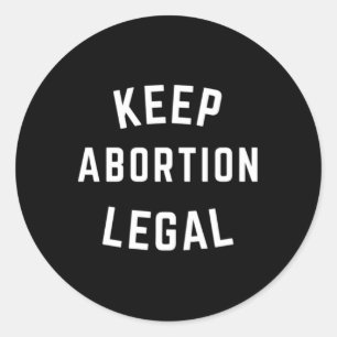 Adesivo Mantenha o aborto - Letras de Bloco Branco Legais