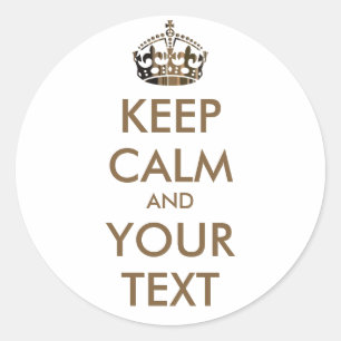 Adesivo MANTENHA O CALM E O TEXTO - fundo personalizado