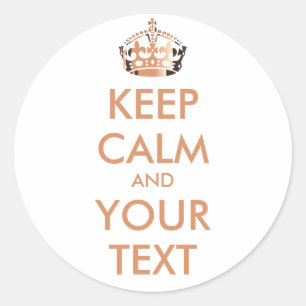 Adesivo MANTENHA O CALM E O TEXTO - fundo personalizado