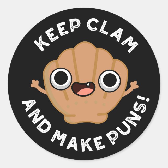 Adesivo Mantenha O Clam E Torne Os Peitos Engraçados Engra (Frente)