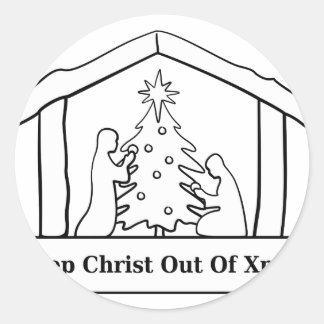 Adesivo Mantenha O Cristo Fora Do Xmas, Sticker