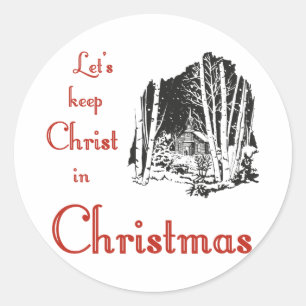 Adesivo Mantenha o cristo no Natal