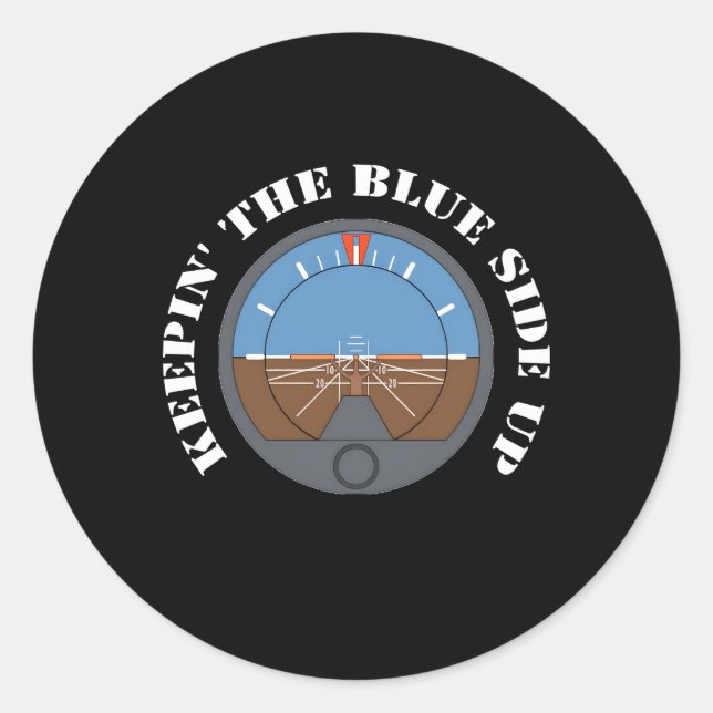 Adesivo Mantenha O Piloto E A Aviação Do Lado Azul (Frente)