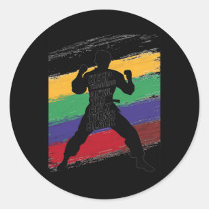 Adesivo Mantenha o treinamento até que a cinta vire o pret