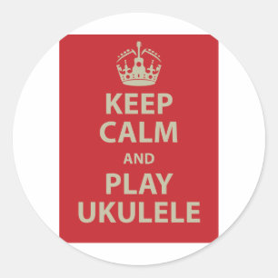 Adesivo Mantenha o Ukulele da calma e do jogo