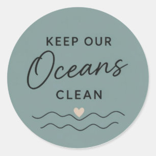 Adesivo Mantenha os Oceanos Limpos