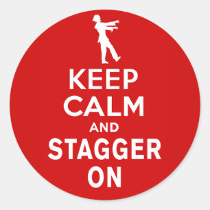 Adesivo Mantenha-se calmo e agitado na divertida Design de