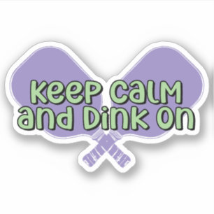 Adesivo Mantenha-se calmo e use-o   Seletor de Pickleball