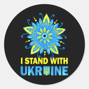 Adesivo Mantenha-Se Com A Ucrânia A Bandeira Anti-Putin No