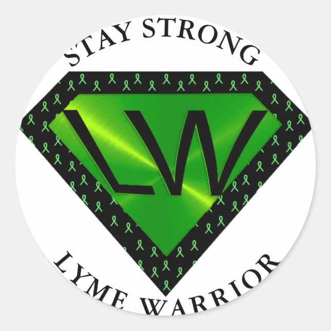 Adesivo Mantenha-se forte, Lyme Warrior Superpower Sticker (Frente)