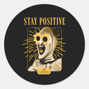 Adesivo Mantenha-Se Positivo Com O Palhaço De Arte! Adesiv