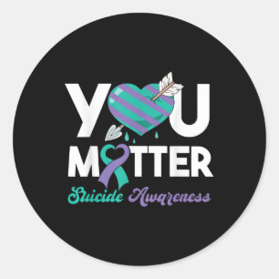 Adesivo Mantenha-Se Púrpura Consciência do Suicídio do Cor