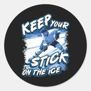 Adesivo Mantenha Seu Stick No Gelo, Frase de Jogador de Hó