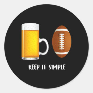 Adesivo Mantenha Simples Cerveja Futebol Universitário Eng