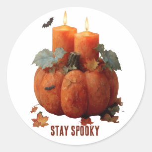 Adesivo Mantenha Spooky Pumpkin com Velas