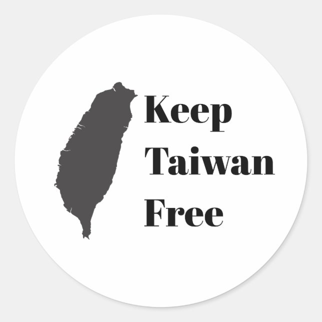 Adesivo Mantenha Taiwan livre (Frente)