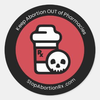 Adesivo "Manter Aborto Fora" 2" Sticker StopAbortionRx