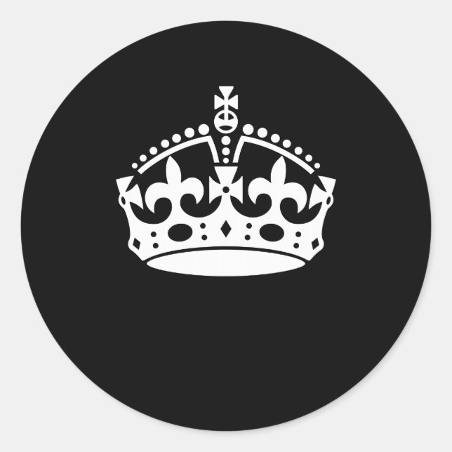 Adesivo MANTER CALM CROWN em decoração negra (Frente)