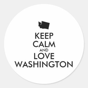 Adesivo MANTER CALM e AMOR personalizáveis WASHINGTON