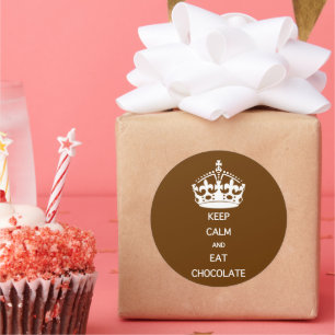 ADESIVO MANTER CALMA COMER CHOCOLATE