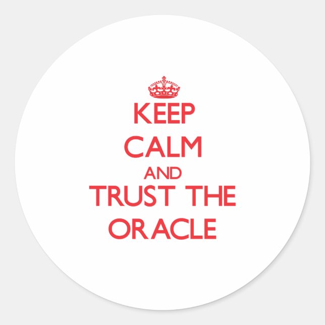 Adesivo Manter Calmo e Confiar no Oracle (Frente)