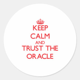 Adesivo Manter Calmo e Confiar no Oracle